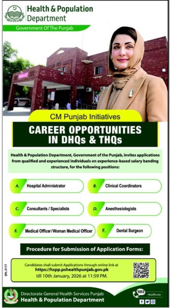 Well being Division Punjab Jobs 2026 for Dental Surgeon 2025 Job Commercial Pakistan