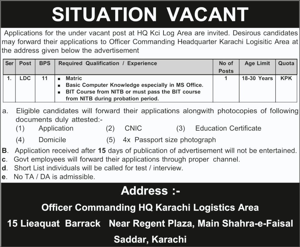 Job Emptiness at Headquarter Logistics Space 2025 Job Commercial Pakistan