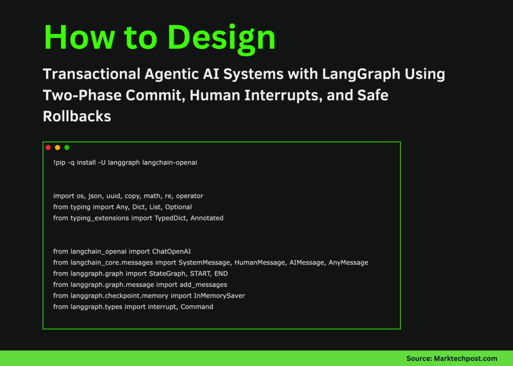 The best way to Design Transactional Agentic AI Techniques with LangGraph Utilizing Two-Part Commit, Human Interrupts, and Secure Rollbacks