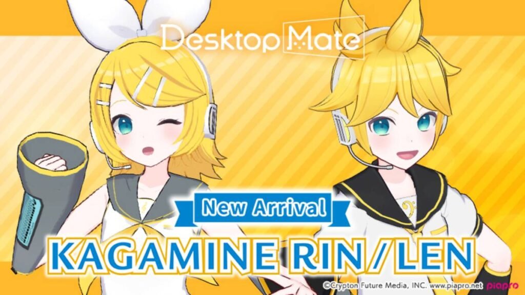 Kagamine Len and Rin Are the Subsequent Desktop Mate Characters