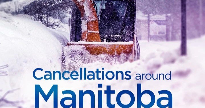 College and bus cancellations round southern Manitoba on Thursday College and bus cancellations round southern Manitoba on Thursday