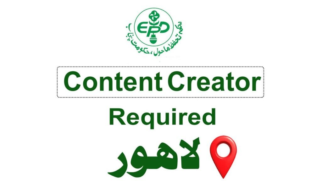 Content material Creator Required at Lahore January 2026 Commercial