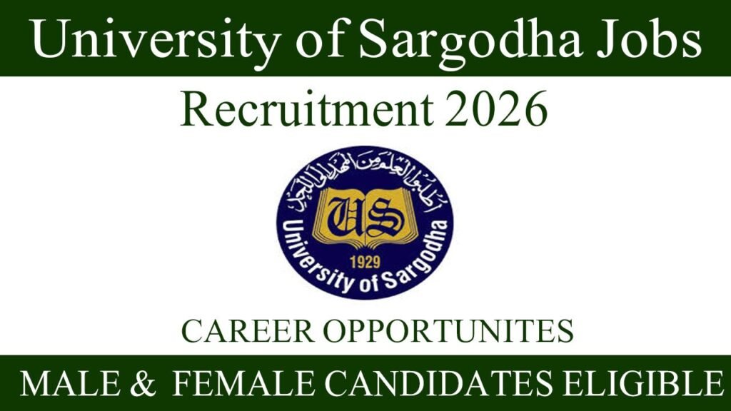 College of Sargodha UOS Jobs January 2026 Commercial