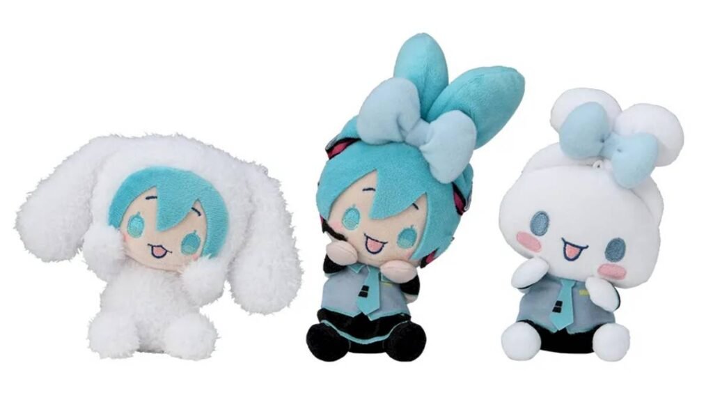 Hatsune Miku x Cinnamoroll Plush Look Like Bunnies and Bears