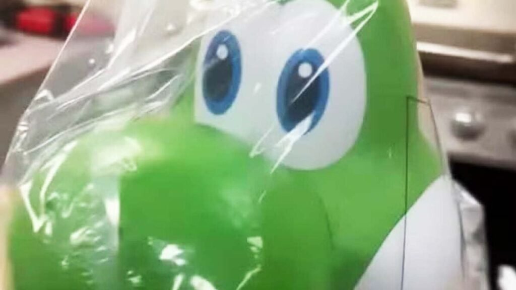 Yoshi Mario Galaxy Popcorn Bucket Appears Like He Ate An Edible Yoshi Mario Galaxy Popcorn Bucket Appears Like He Ate An Edible