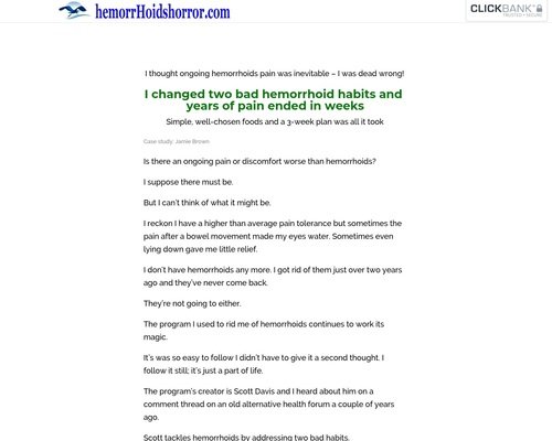 Hemorrhoids Case Research cb | Blue Heron Well being Information
