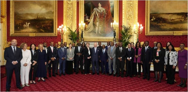 King Charles’s photograph with Caribbean officers attracts criticism