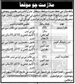 Public Sector Insurance coverage Firm Karachi Jobs Discover 2026 2026 Job Commercial Pakistan