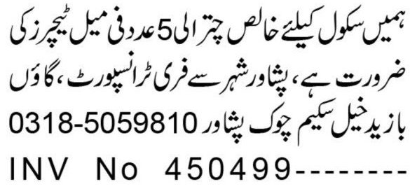 Male & Feminine Academics Jobs 2026 in Peshawar 2026 Job Commercial Pakistan