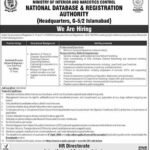 Nationwide Database & Registration Authority NADRA Jobs 2026 2026 Job Commercial Pakistan