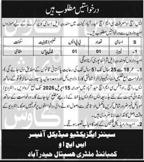 Station Well being Group SHO Hyderabad Cantt Jobs 2026 2026 Job Commercial Pakistan