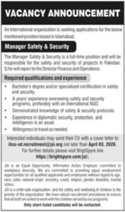 JSI Analysis & Coaching Institute Jobs 2026 for Supervisor 2026 Job Commercial Pakistan