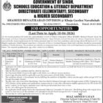Faculty Training and Literacy Division Nawabshah Job 2026 2026 Job Commercial Pakistan