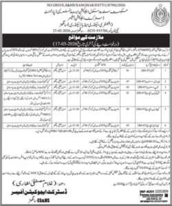 Elementary Secondary & Greater Secondary Sanghar Jobs 2026 2026 Job Commercial Pakistan