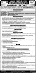 Apply for Job at Multan Electrical Energy Firm MEPCO 2026 Job Commercial Pakistan