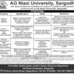 Newest Jobs Alternatives at AG Niazi College 2026 Job Commercial Pakistan