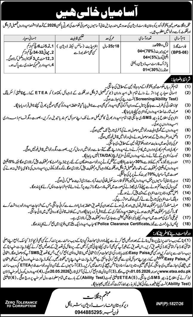 Dir Kohistan Forest Division Sheringal Jobs 2026 2026 Job Commercial Pakistan