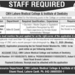 Mixed Army Hospital CMH Jobs in Lahore Might 2026 Commercial