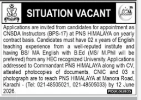 Pakistan Navy Civilian Teacher Jobs in Pakistan June 2026 Commercial